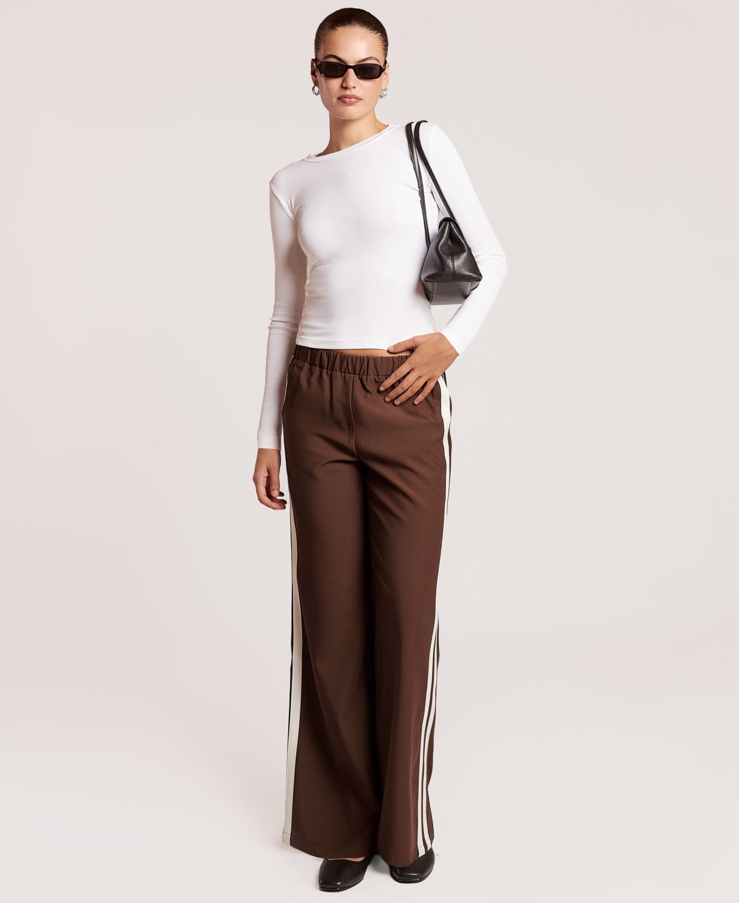 Женские брюки 4th & Reckless Tammy High-Rise Pull-On Wide-Leg, цвет: Шоколадный — фото 3