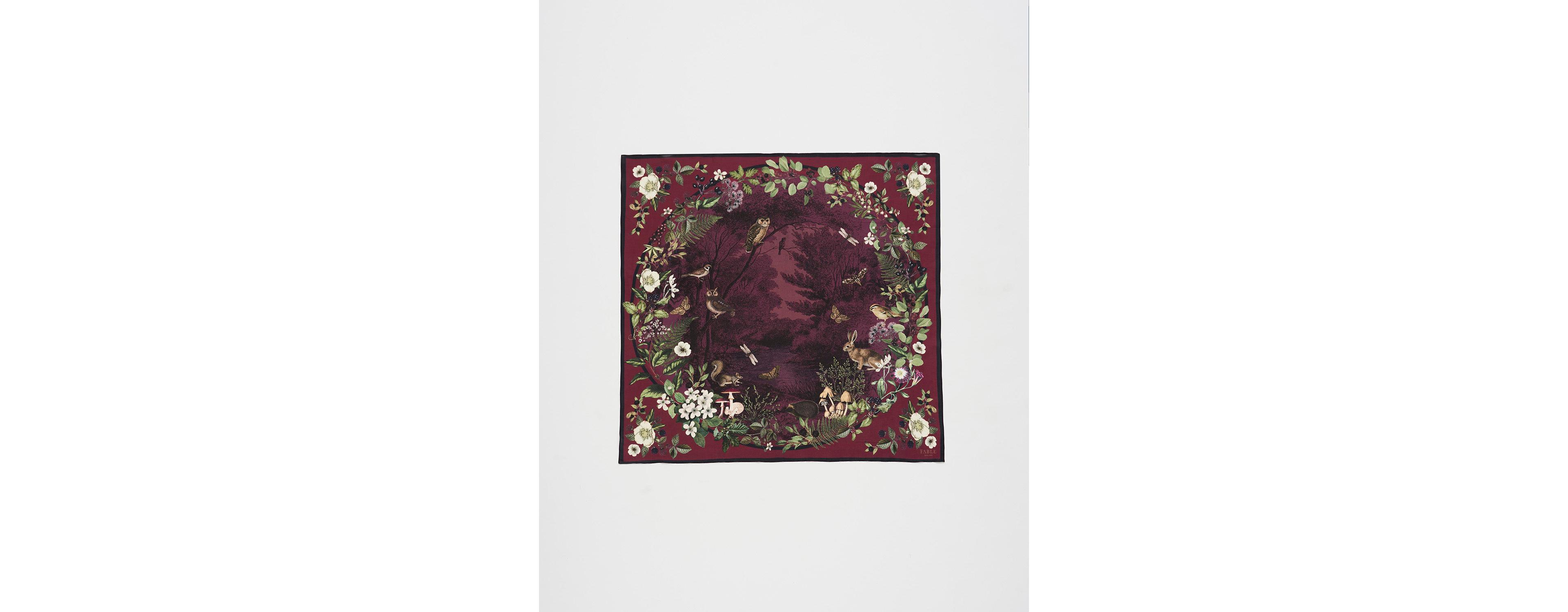 Fable England Women's Orla Narrative Medium Square Scarf