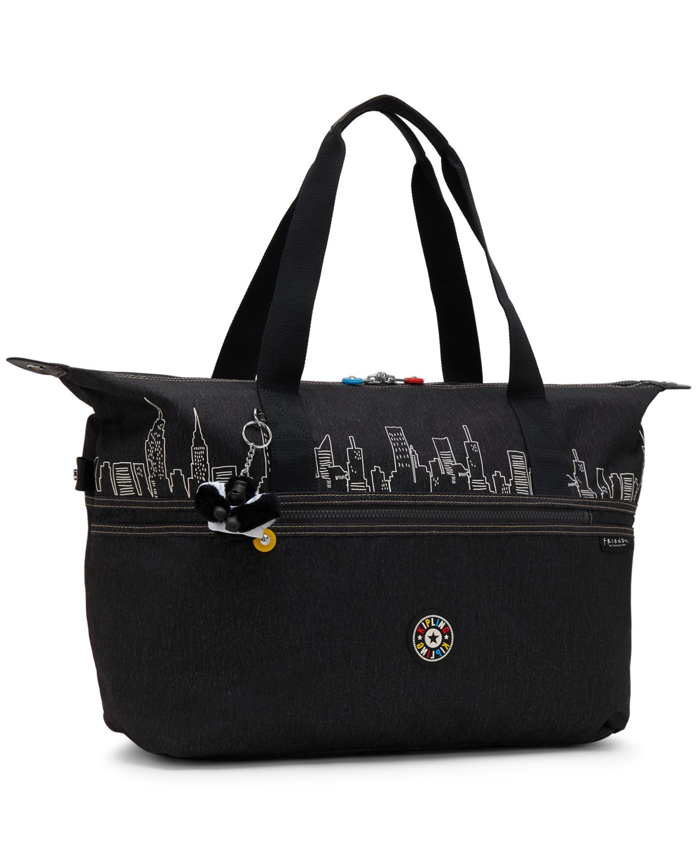 Женская большая дорожная сумка-тоут Kipling Art на молнии, цвет: Чёрный — фото 3