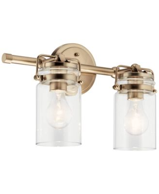 Brinley 10 1/4" High Champagne 2-Light Sconce