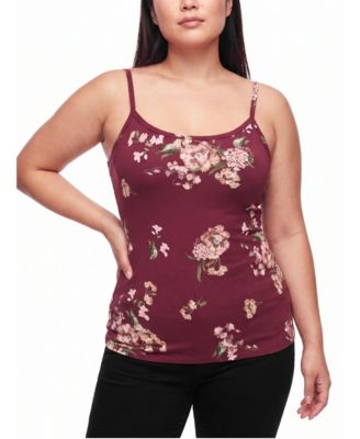 Plus Size Foxy Floral-Print Scoop Neck Camisole