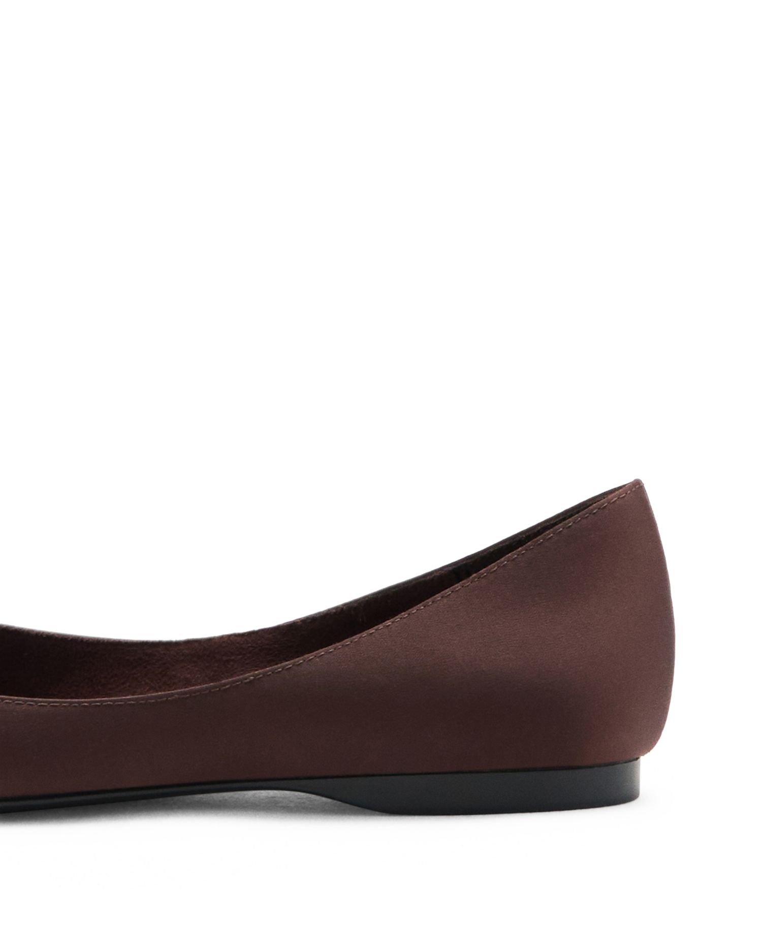 Women's Square-Toe Satin Ballet Flats