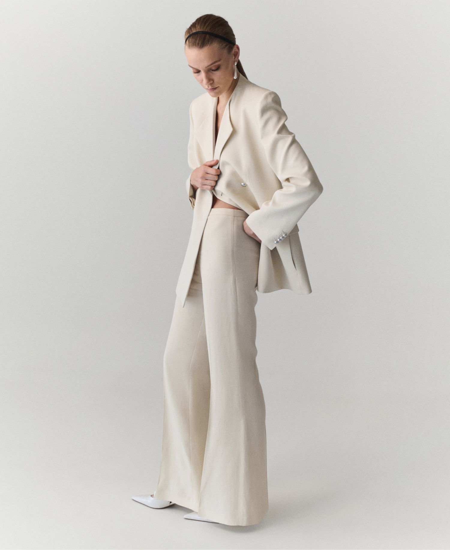 Women's High-Rise Straight Suit Pants