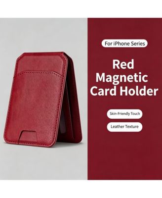 MagSafe Magnetic Leather Card Holder for Apple Series 12-17 Models