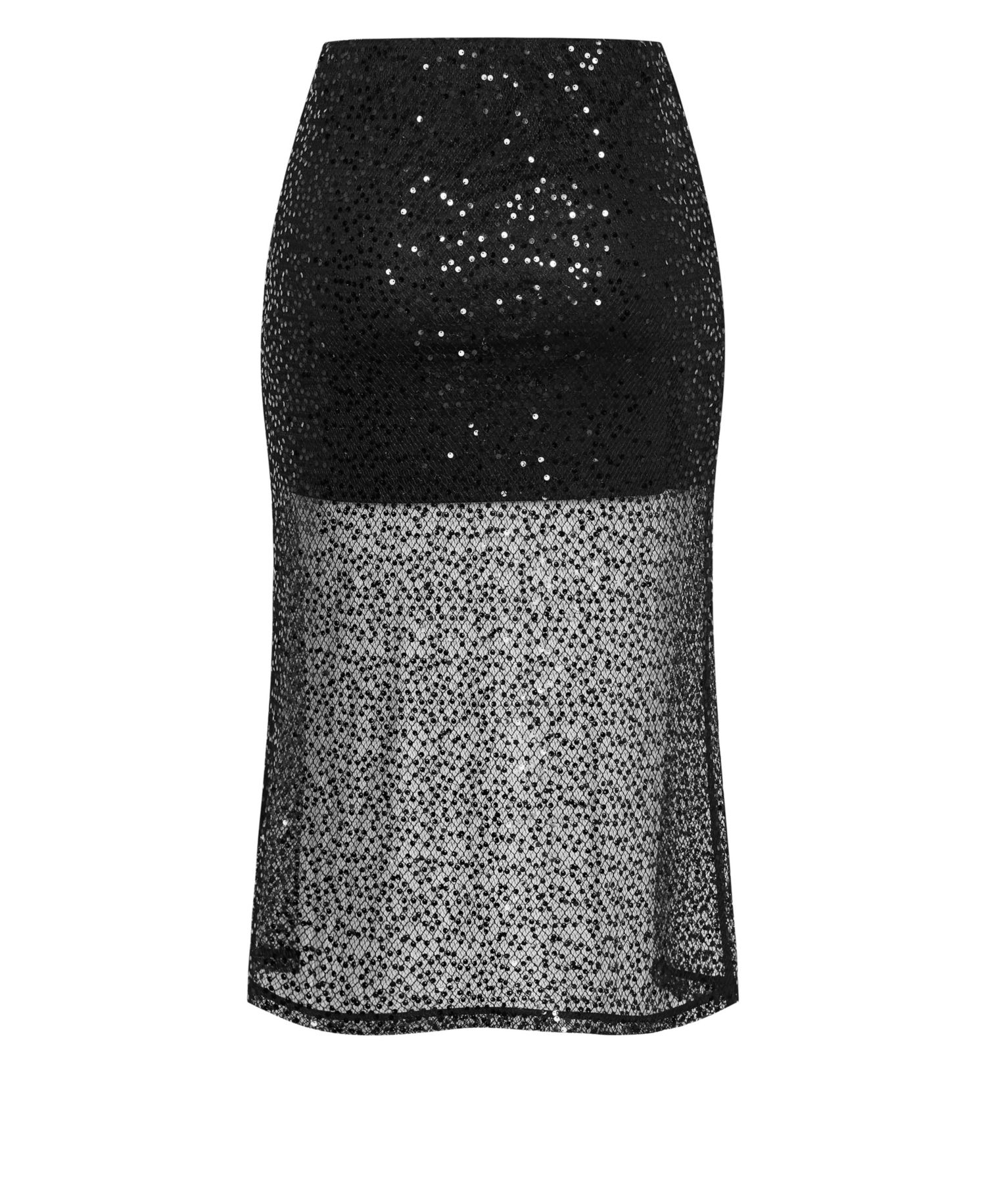 Plus Size Stardust Sequin Maxi Skirt