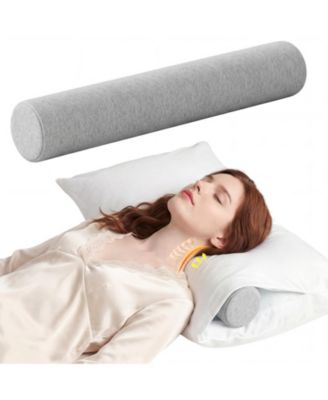 Memory Foam Neck Roll Pillow Cooling Support For Back Lumbar Knee Joints