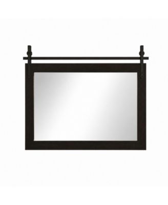 Vintage Mirror 40x26 Inch Rustic Wood Framed Wall Mirror Farmhouse Decorative Wall Mounted Vanity Mirror Retro Accent for Bathroom Entryway