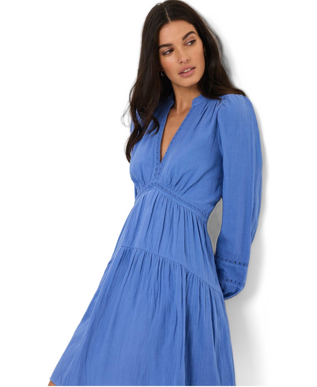 Mint Velvet Women's Cotton Cheesecloth Mini Dress
