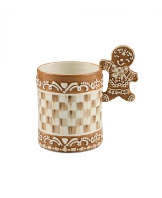 Mocha Check Gingerbread Mug