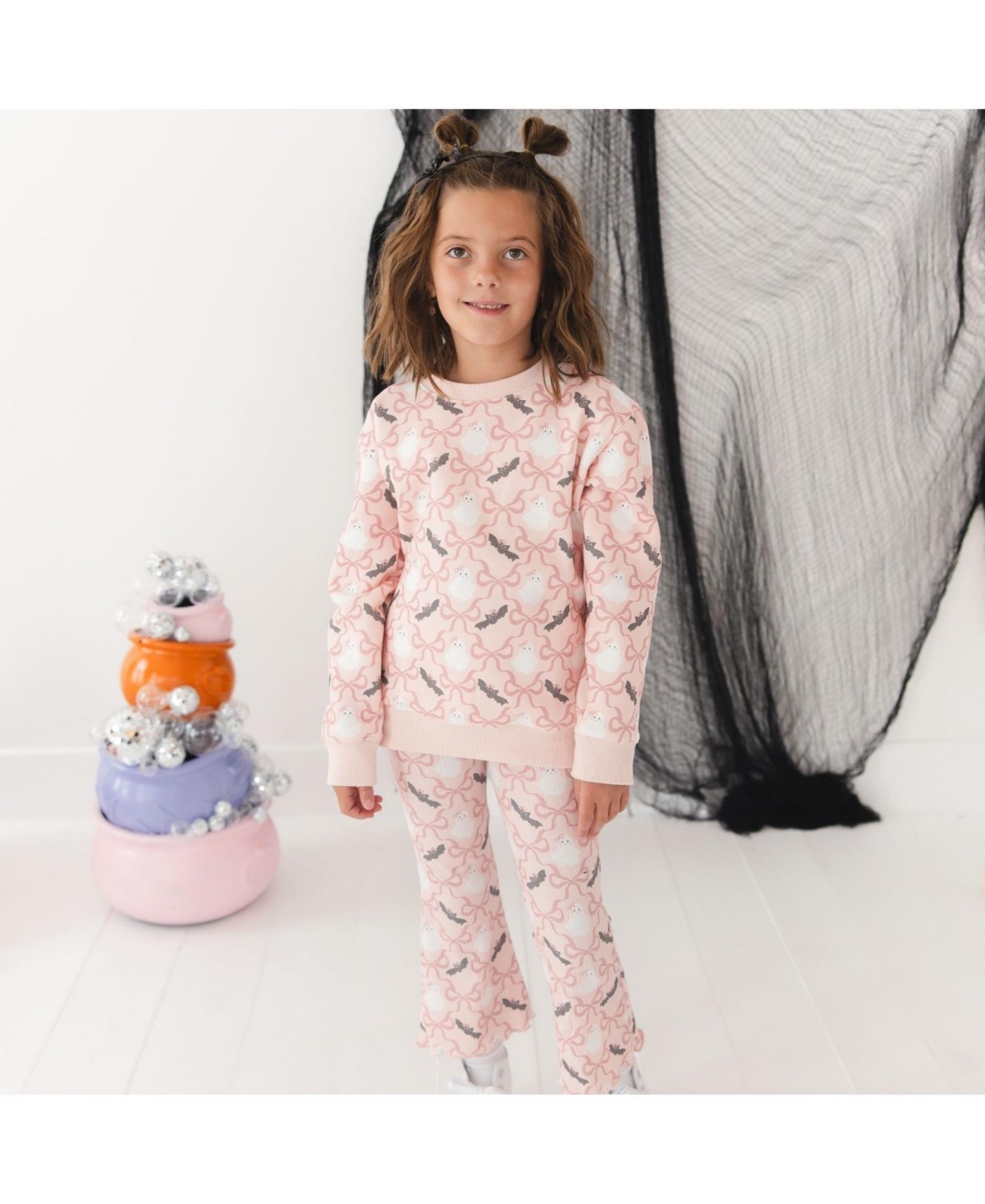 Sweet Wink Toddler Girls' 2T-5T Bat And Ghost Halloween Flare Leggings