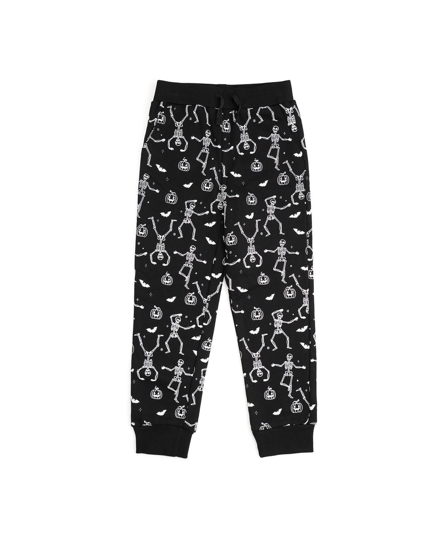 Boys' 4-7 Silly Skelly Glow-in-the-Dark Fleece-Lined Jogger
