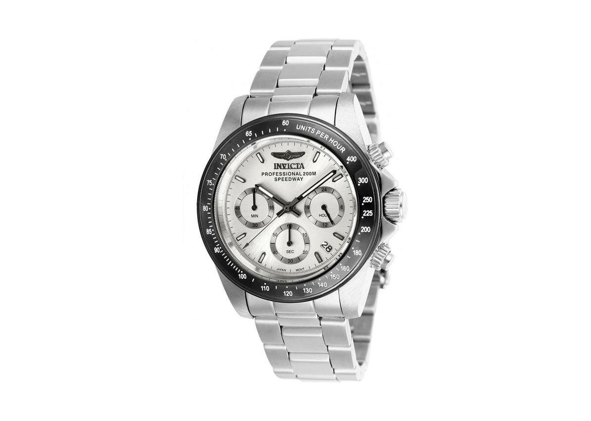 Invicta Speedway 26111 Men's 39.5mm Quartz Chronograph Watch - Stainless Steel Bracelet - Silver