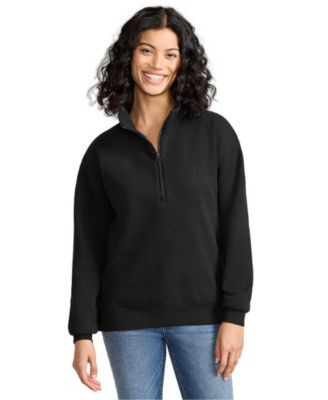 Women's Serious Sweats Quarter-Zip Relaxed Fleece Pullover Sweatshirt