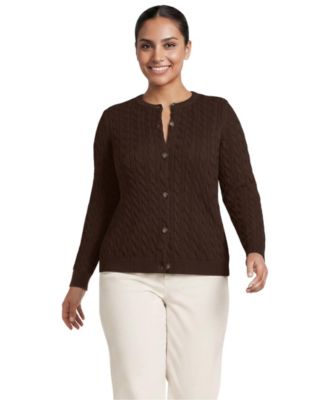Plus Size Drifter Cable Cardigan Sweater
