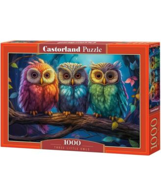Three Little Owls 1000 Piece Jigsaw Puzzle, Ages 14+