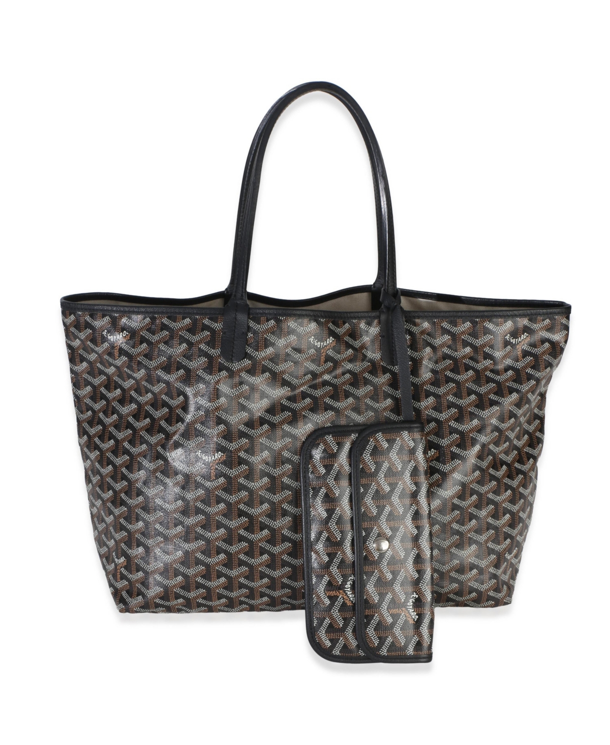 Pre-Owned Goyard Black Goyardine Canvas Saint Louis Pm