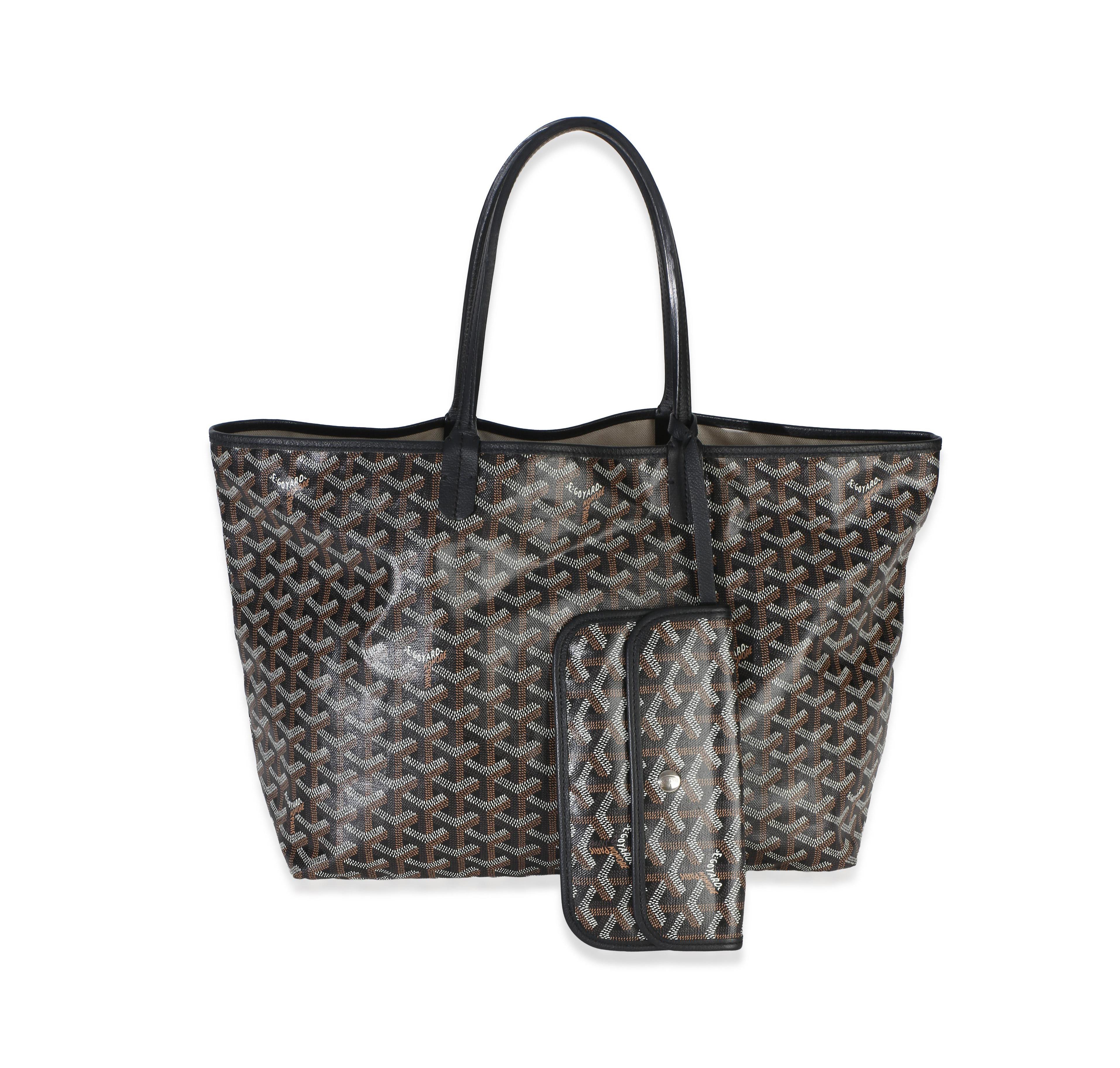 Pre-Owned Goyard Black Goyardine Canvas Saint Louis Pm