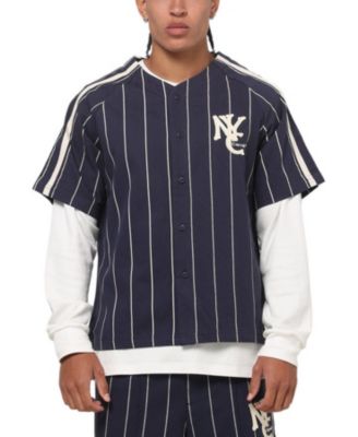 Men's City Series Pinstriped V-Neck Short-Sleeve Jersey