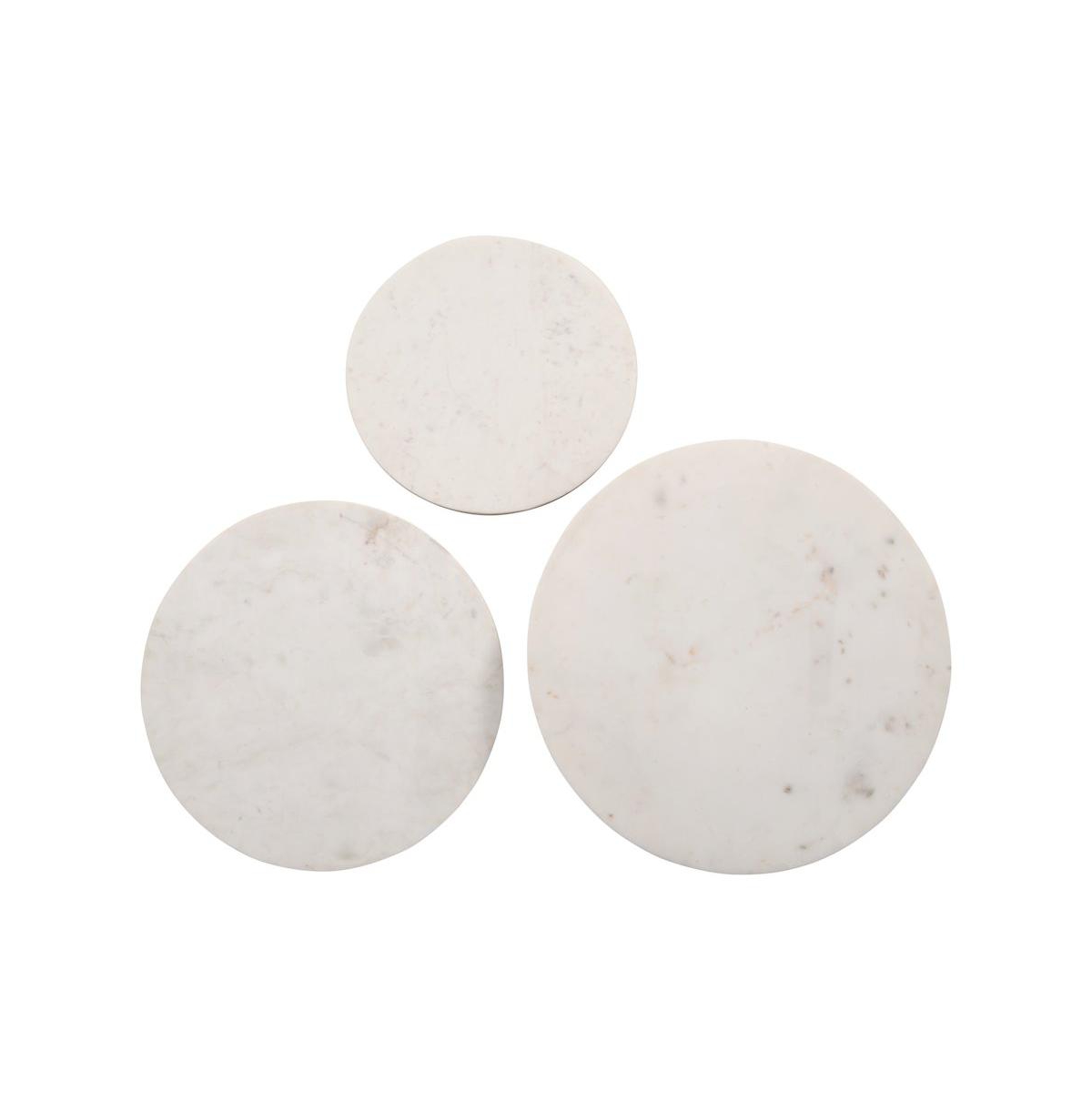 Jofran Nolan Marble Top Three Pack Solid Wood Accent Table Set