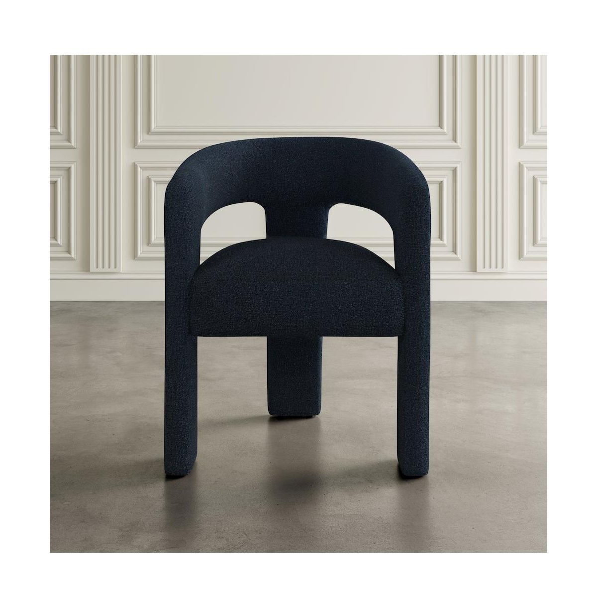 Jofran Sven Modern Contemporary Upholstered Three-Leg Curved Back Dining Chair
