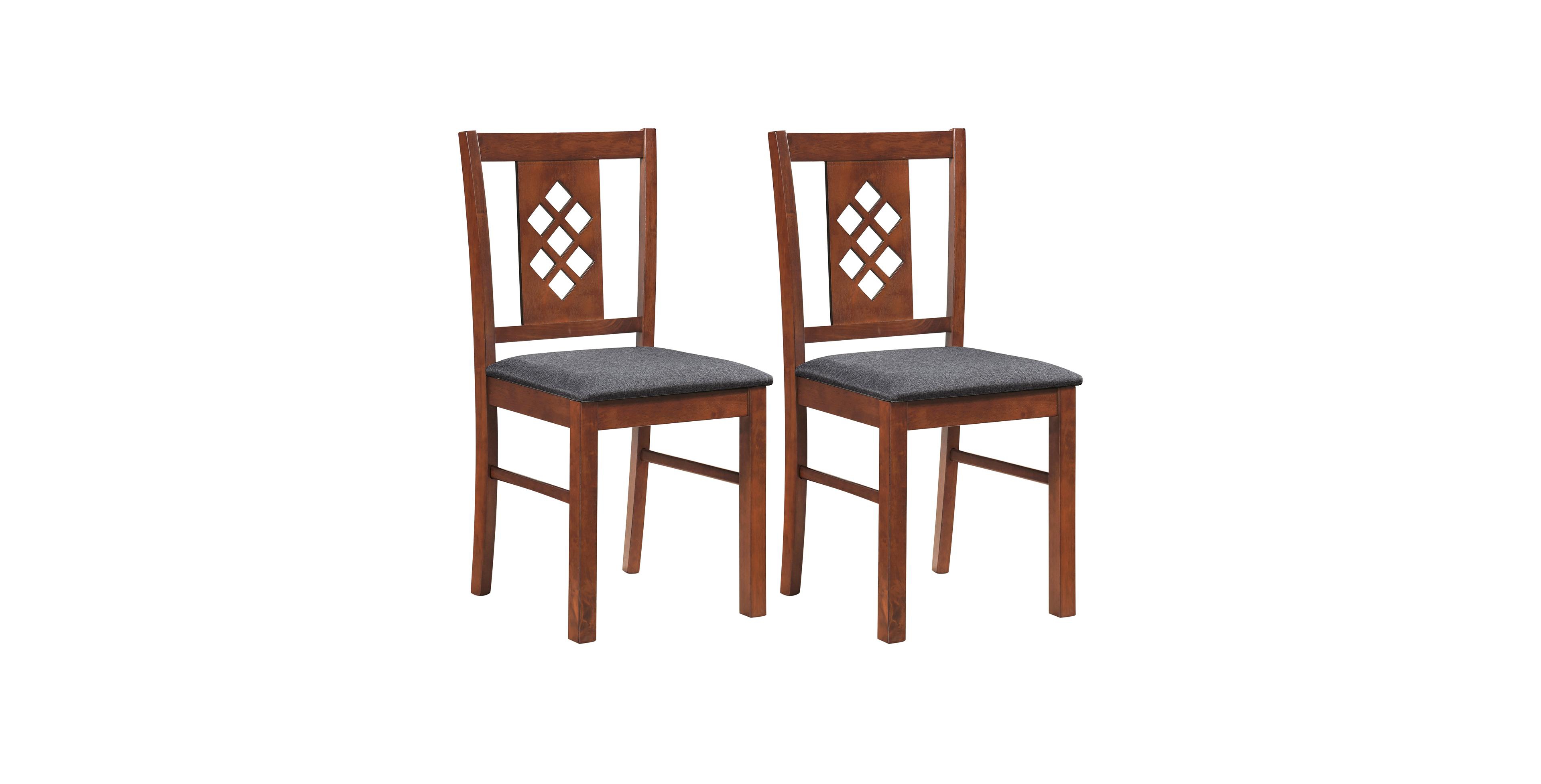 Costway Dining Chairs Linen Style Upholstered Kitchen Chairs with Wood Frames