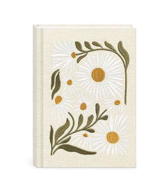 Embroidered Canvas Hardcover Journal Lined Pages
