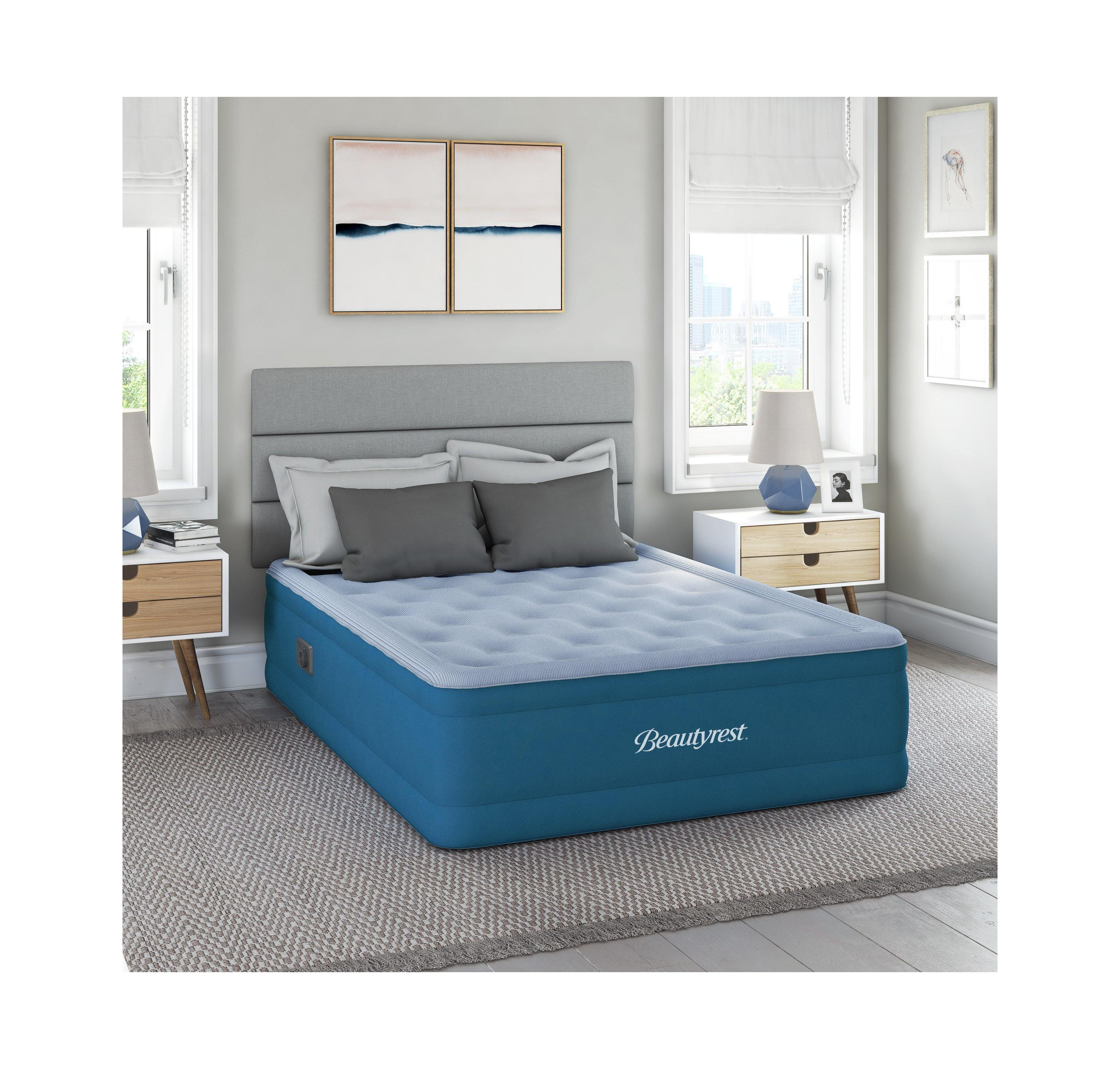 Beautyrest 20 inch Raised Sensair Inflatable Air Mattress-Built in Pump- Cooling Top
