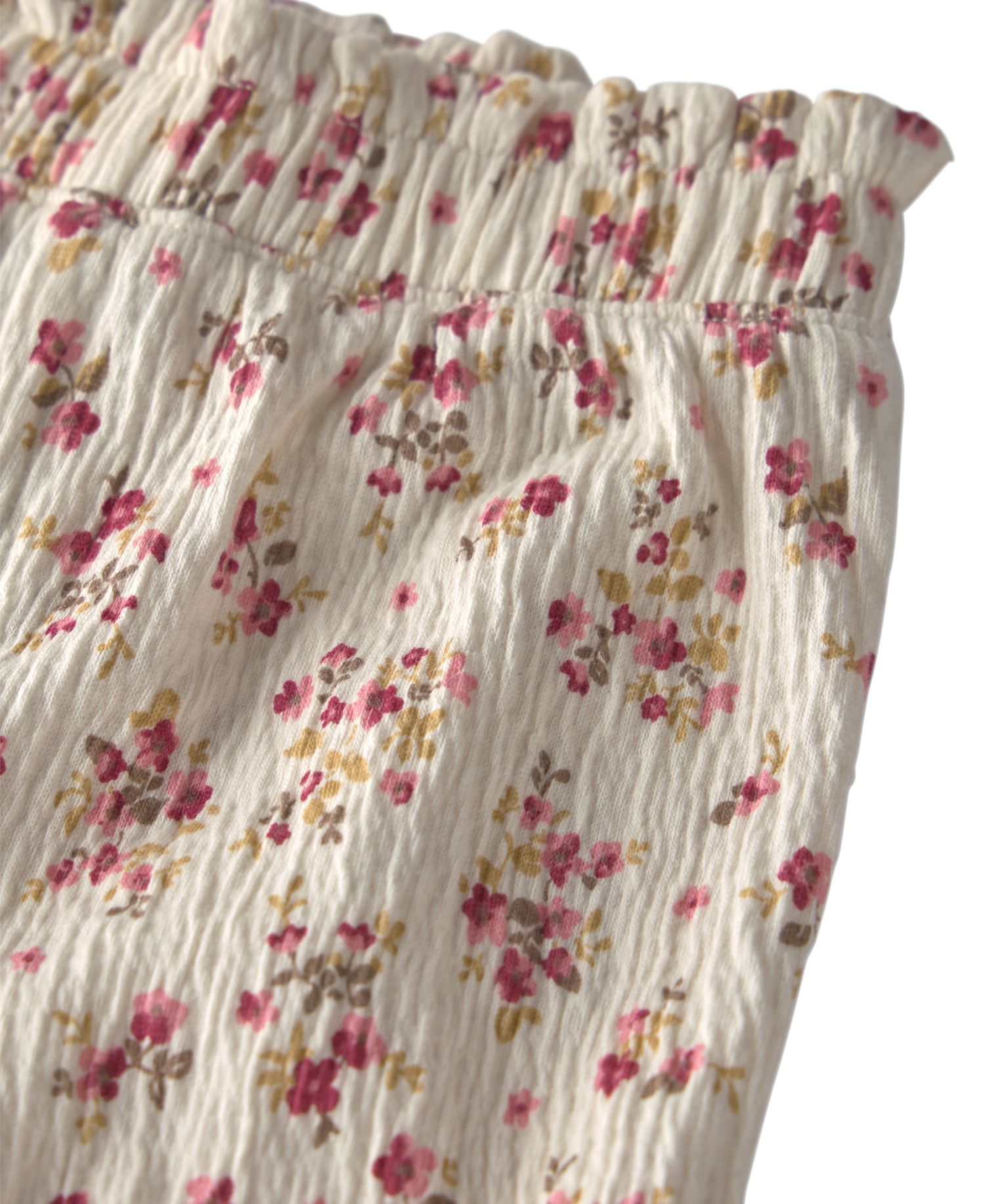 Baby Girls' Floral-Print Smocked Wide-Leg Top and Pants, 2-Piece Set