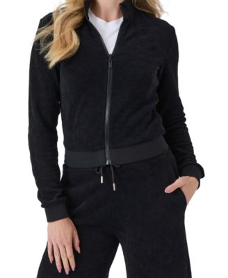 Women's Laudomia Mock Neck Fitted Full Zip Sweatshirt
