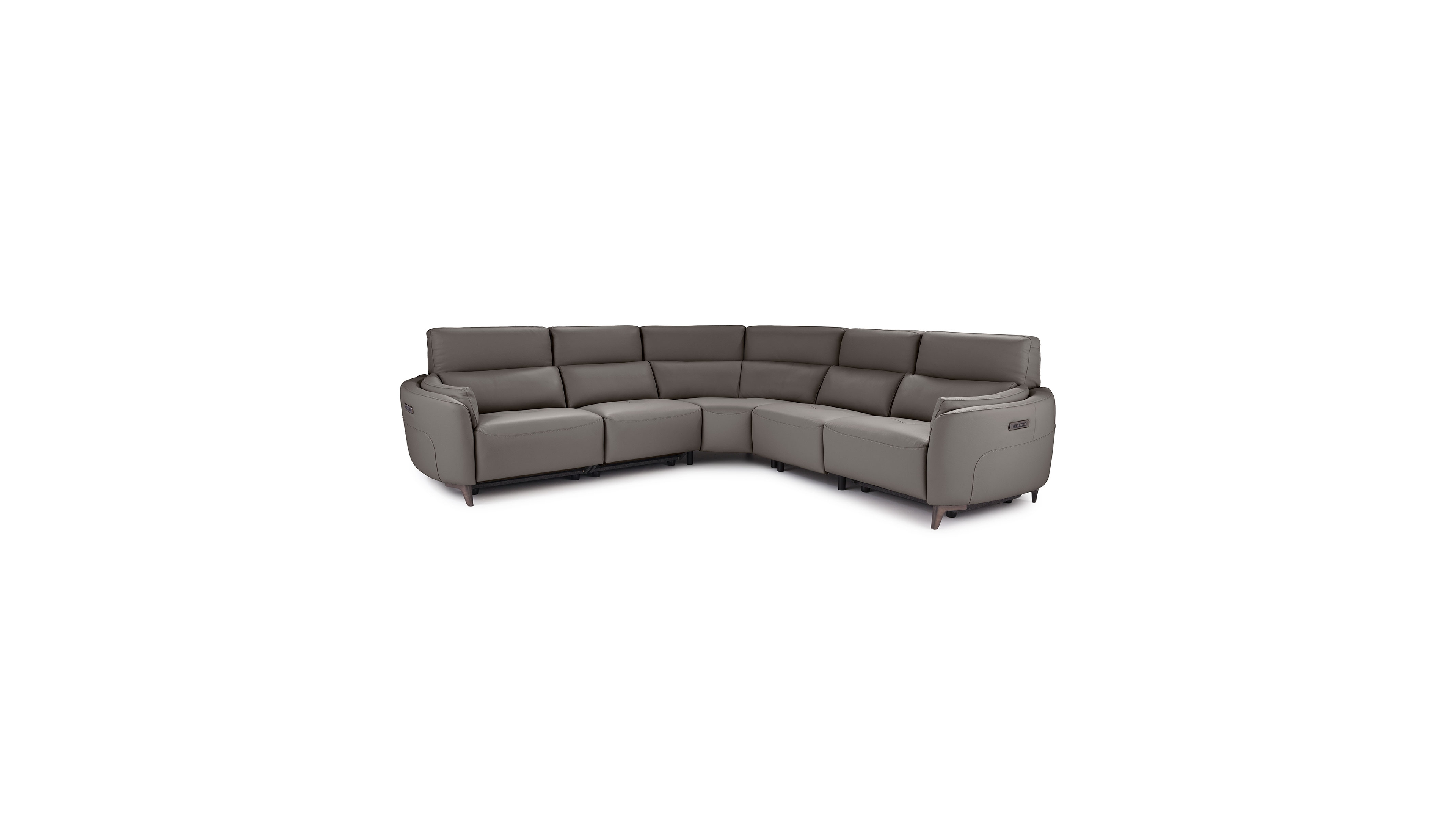 Nicoletti Home Placido Leather 5-Piece 3 Power Motion Sectional Sofa, Macy's Exclusive