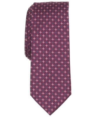 Men's Geometric-Print Skinny Tie