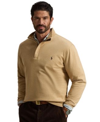 Men's Big & Tall Luxury Jersey Quarter-Zip Sweater