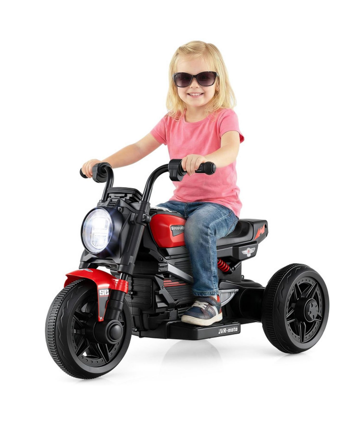 Детская игрушка SUGIFT 6V Toddler Electric Motorcycle 31" 3-Wheel with LED Headlight Ride-On Toy, Ages 3-5, цвет: Красный — фото 11