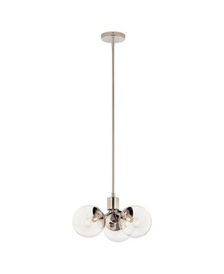 Silvarious 16 1/2"W Polished Nickel 3-Light Pendant