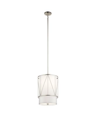 Birkleigh 12" Wide Satin Nickel Steel Mini Pendant