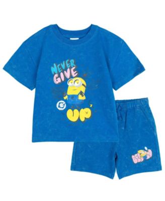 Boys' 4-20 Graphic Washed T-Shirt and Shorts, 2-Piece Set