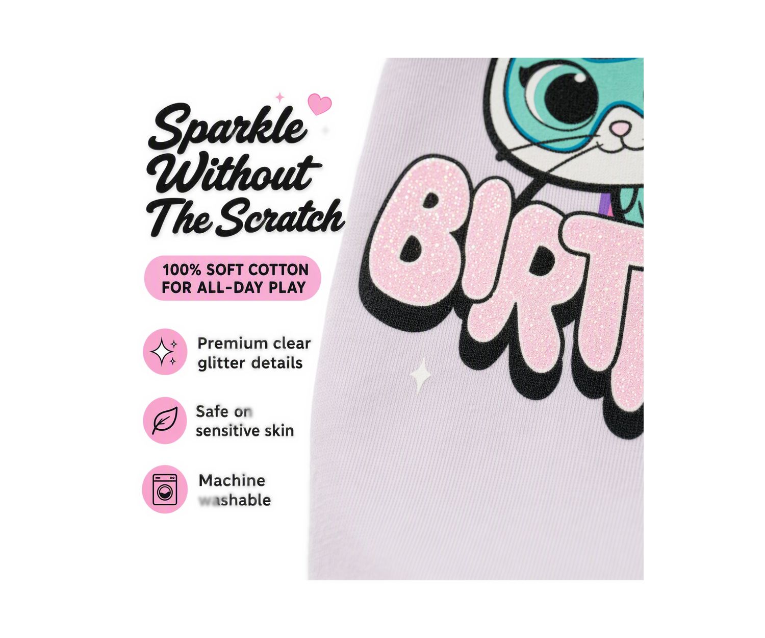 Girls' 4-16 Disney SuperKitties Birthday Graphic T-Shirt