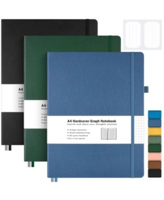 Hardcover Dotted Journal 3 Pack Thick No Bleed Paper Lay Flat Smooth Writing For Work School