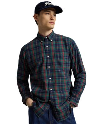 Men's Plaid Classic-Fit Button-Down Shirt