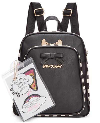Betsey Johnson Mini Backpack with Patches - Handbags & Accessories - Macy's