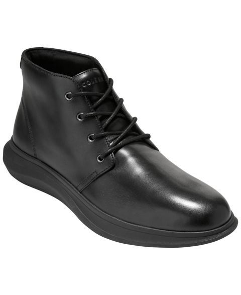 Мужские ботинки Cole Haan Grand Aerion Leather Lace-up Chukka Boot, цвет: Чёрный