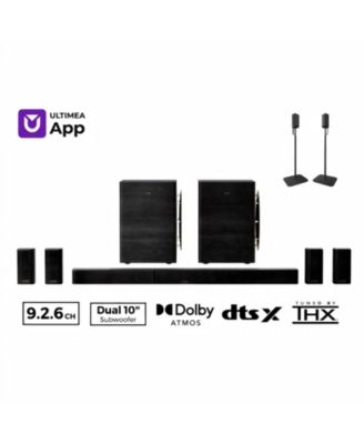 Wireless 9.2.6 Dolby Atmos & DTS:X Soundbar w/ Dual 10" Subs, THX-Tuned Home Theater System, AVR Grade Sound Bar