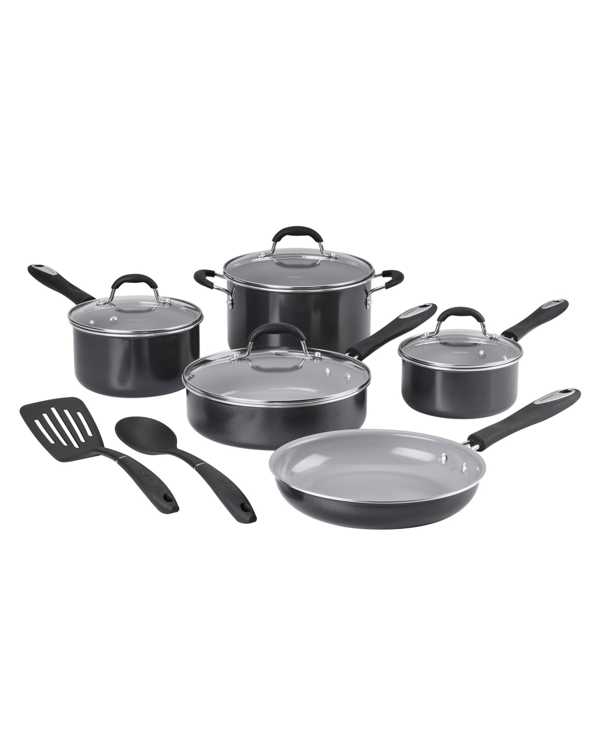 Cuisinart Advantage Ceramic Nonstick 11-Piece Cookware Set - Black