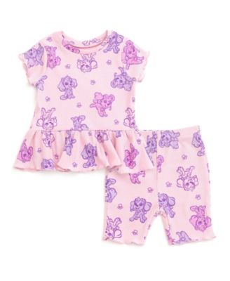 Baby Girls' Skye Short-Sleeve Peplum Tee and Bike Shorts, 2-Piece Set