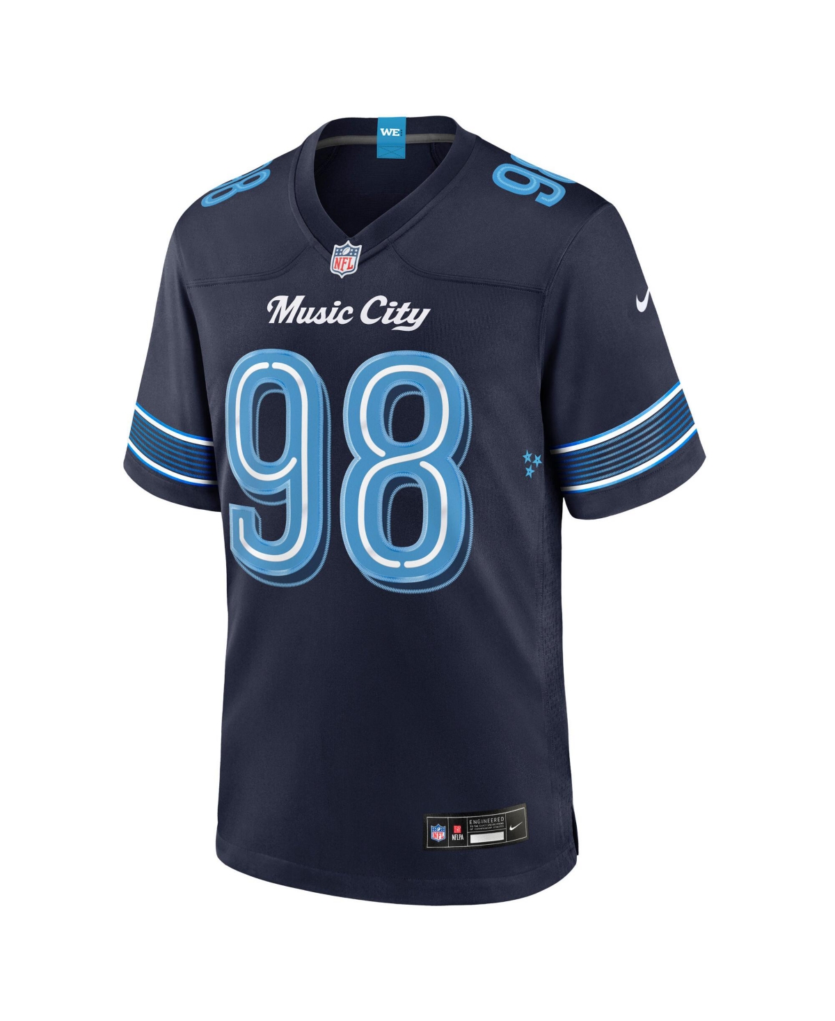 Nike Men's Jeffery Simmons Navy Tennessee Titans 2026 Rivalries Collection Game Jersey