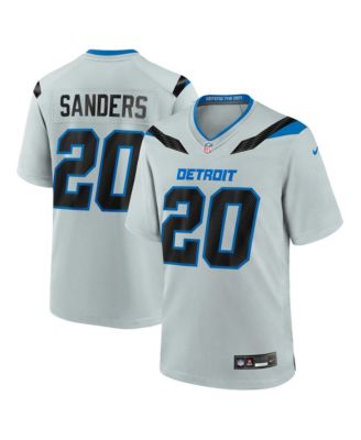 Men's Barry Sanders Silver Detroit Lions 2026 Rivalries Collection Game Jersey