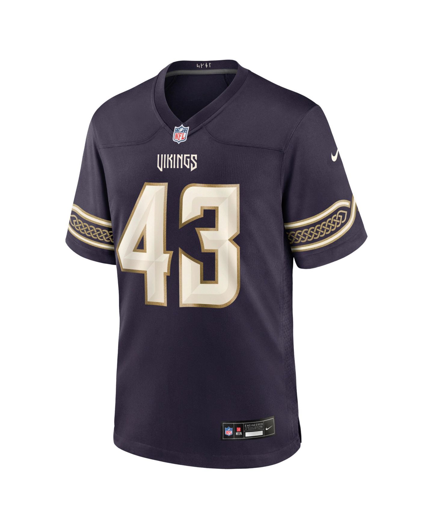 Мужской топ Nike Andrew Van Ginkel Purple Minnesota Vikings 2026 Rivalries Collection Game Jersey — фото 2