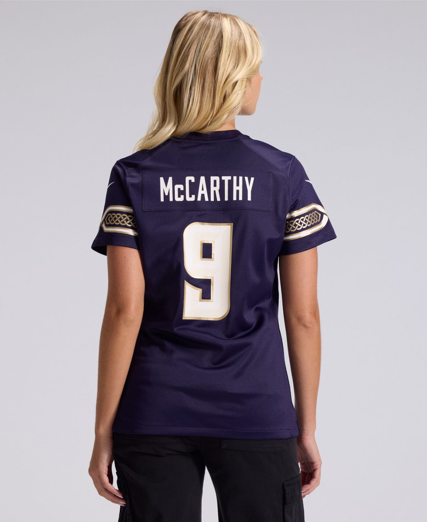 Женский топ Nike J.J Mccarthy Purple Minnesota Vikings 2026 Rivalries Collection Game Jersey — фото 2