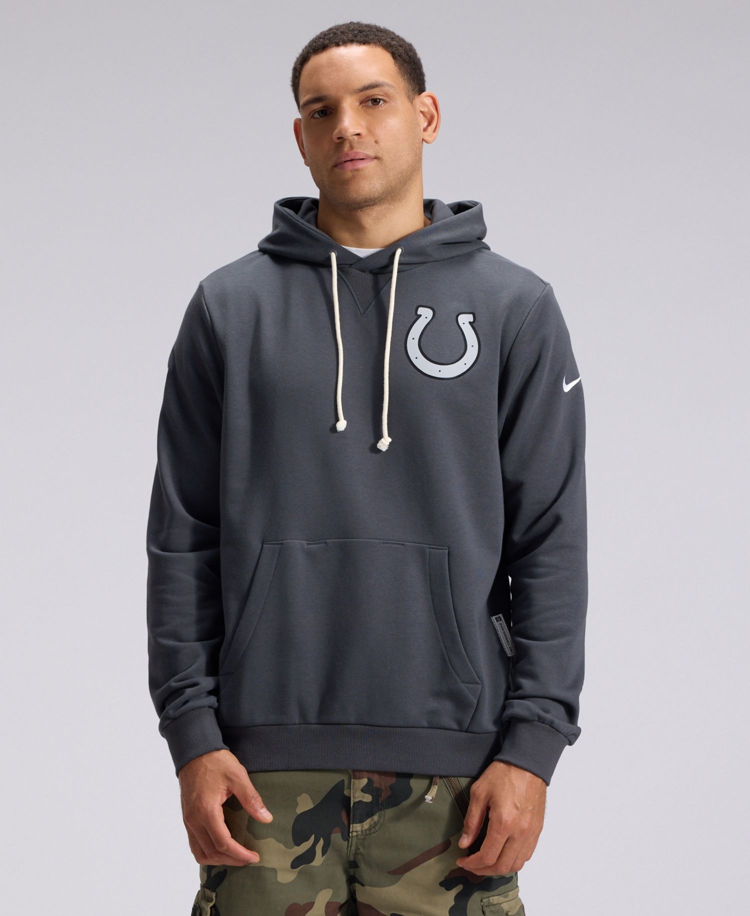 Men's Anthracite Indianapolis Colts 2026 Rivalries Collection Sideline Pullover Hoodie