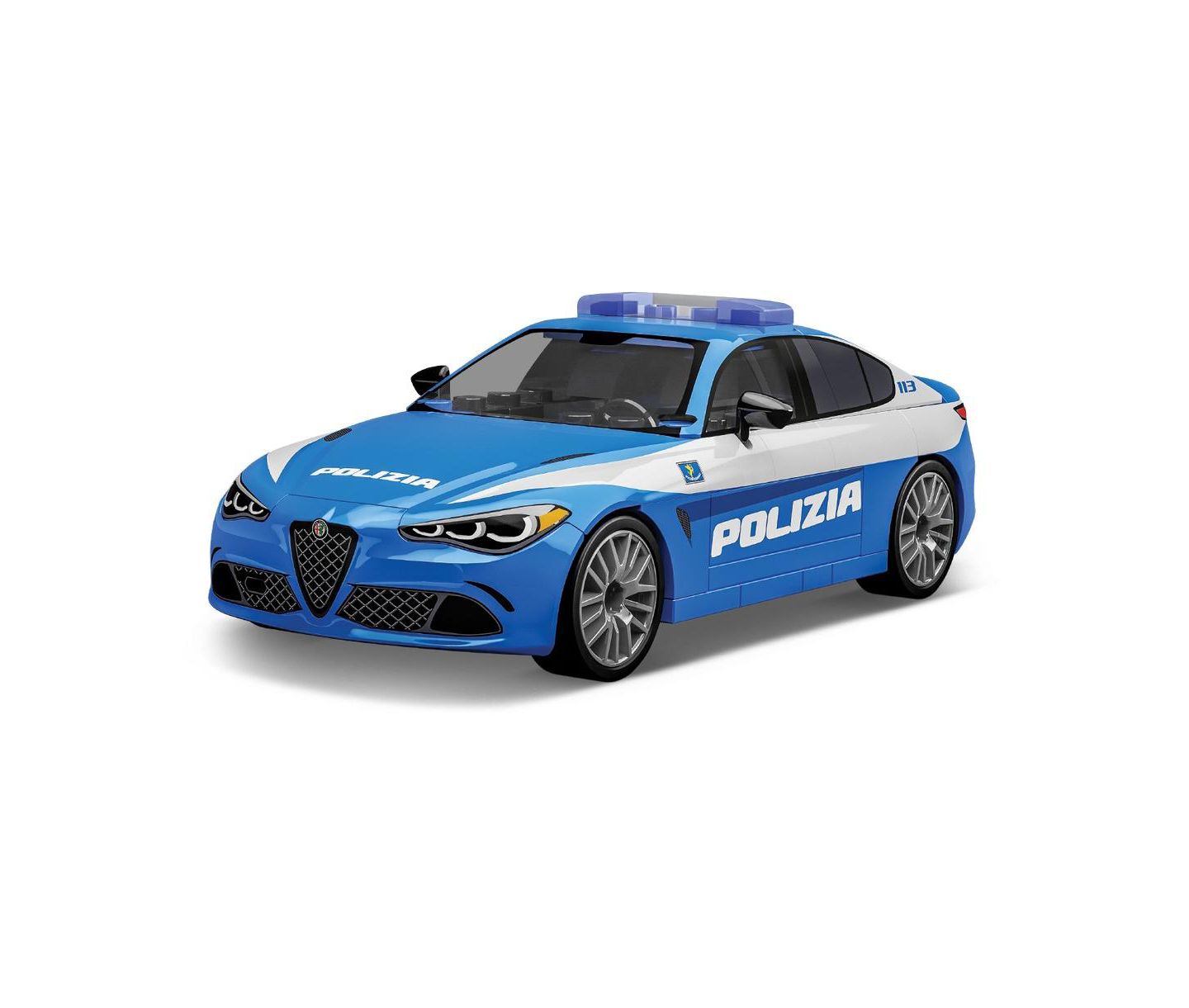 Детский конструктор COBI Alfa Romeo Giulia Quadrifoglio Polizia 93-Piece Building Set, Ages 6+ — фото 3